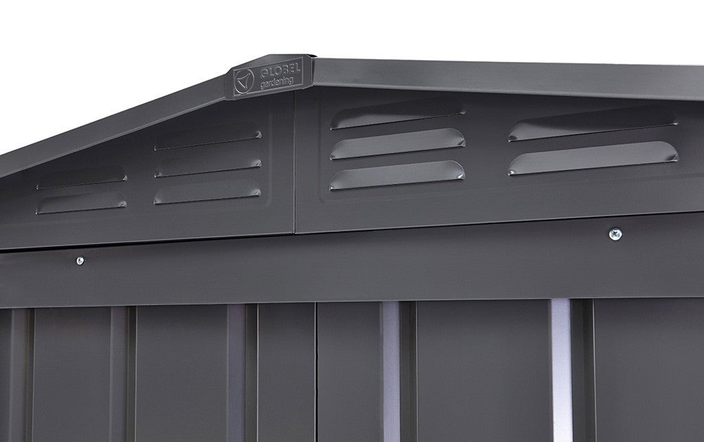 Global 6x4 Anthracite Grey Metal Apex Shed
