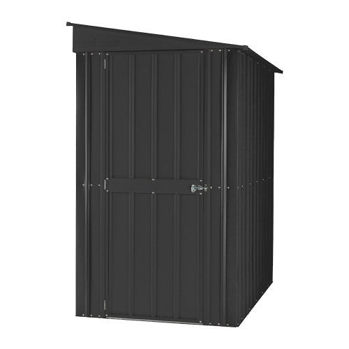 Global 4x6 Anthracite Grey Metal Lean-To Shed