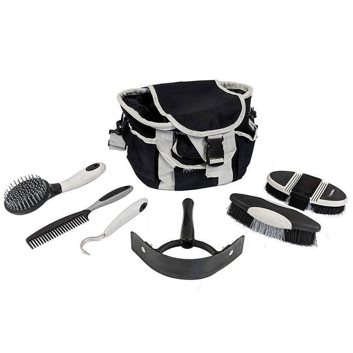 Perry Equestrian Complete 6 Piece Grooming Kit PLUS Bag - Various Colours
